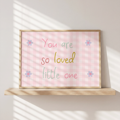Pink Nursery Wall Art Set, Baby Girl Prints, Little Wildflower Decor, whimiscal Nursery Art Set of 4