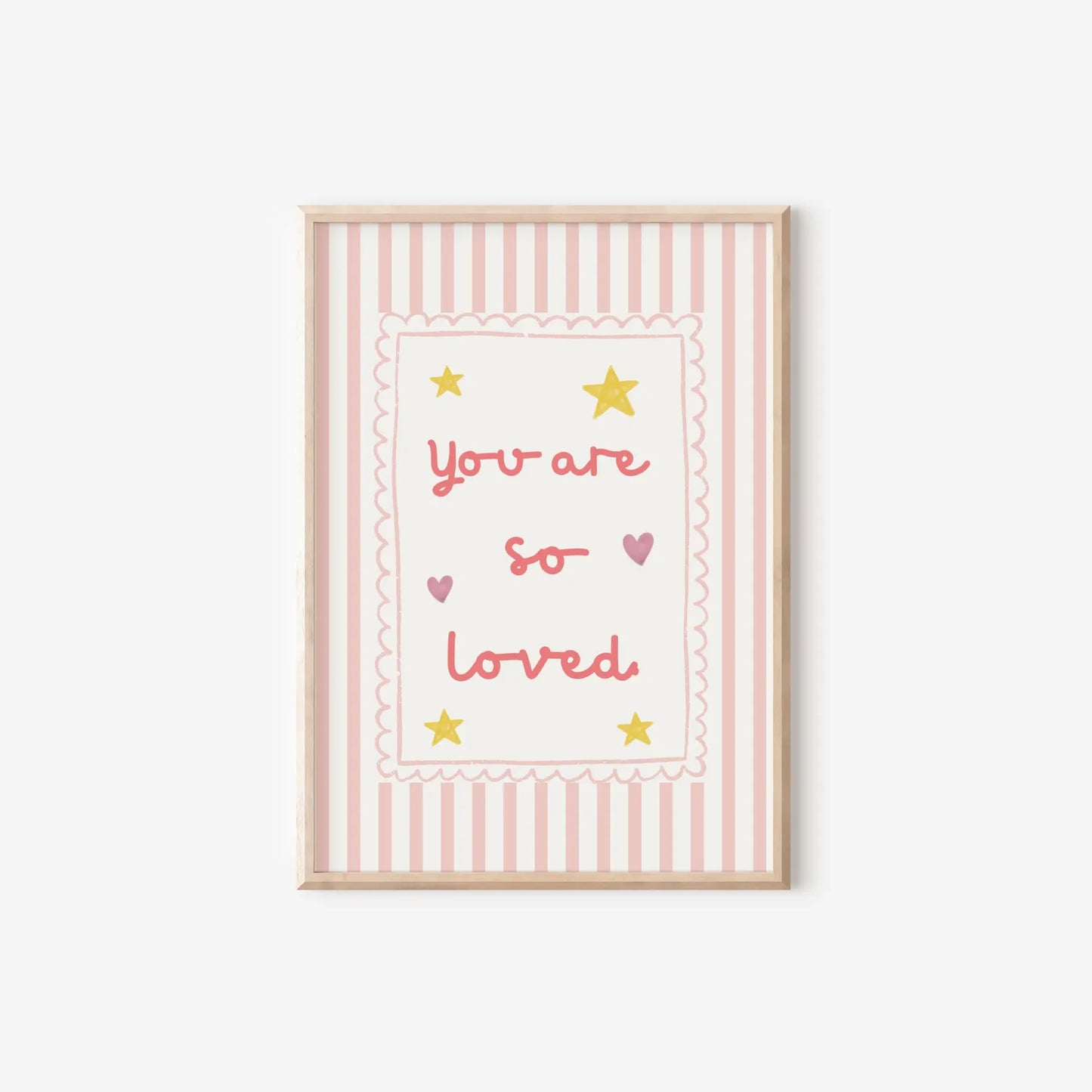 Girls soft pink you are so loved Wall Art Prints, Girls Nursery Decor, Set of 3