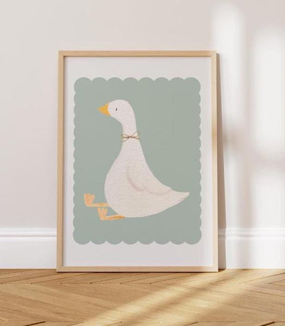 goose print for girls bedroom or playroom,  childrens room print, childrens wall print for nursery, girls room or teen room,
