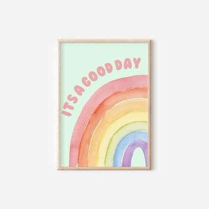 girls retro good vibes bubble tead checkered print set for bedroom, teen or tween room prints, childrens room print