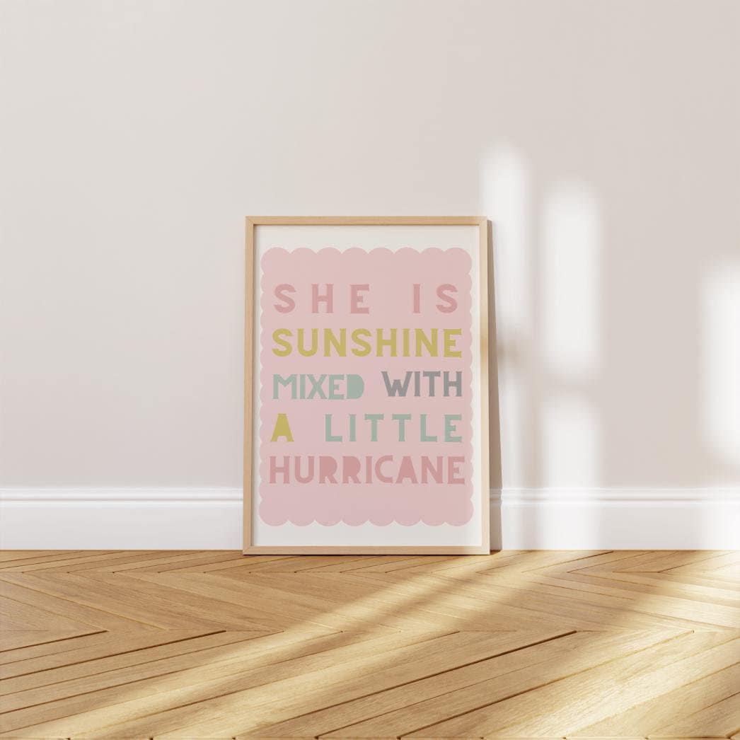 though she be but little she is fierce girls wall art, childrens wall art, bedroom/playroom nursery decor, teen wall print, child's bedroom
