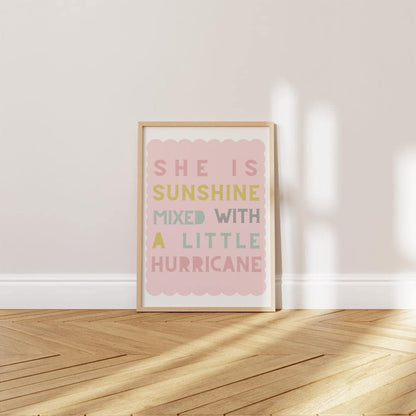 though she be but little she is fierce girls wall art, childrens wall art, bedroom/playroom nursery decor, teen wall print, child's bedroom