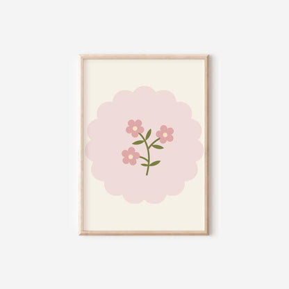 Chabby Chic Flower Print, Little Girls Room Decor