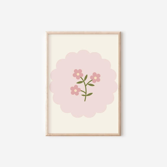 Chabby Chic Flower Print, Little Girls Room Decor