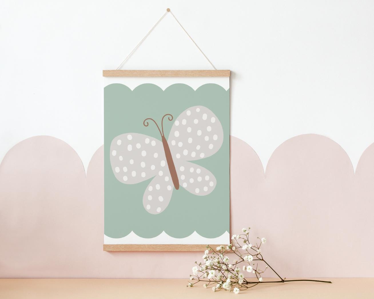 Personalized Wildflower Girls Room Print Set, Nursery Decor