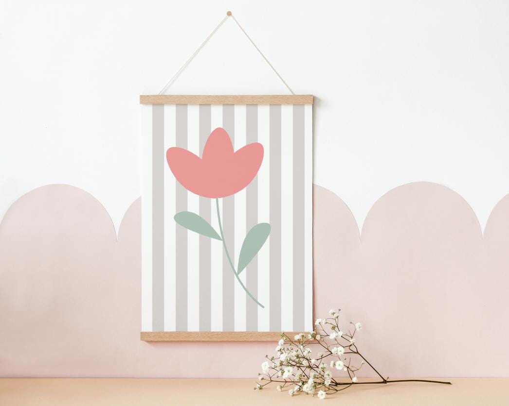 Personalized Wildflower Girls Room Print Set, Nursery Decor