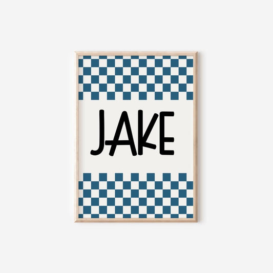 Boys gaming wall print set, blue reto decor childrens kids bedroom or playroom, just five more minutes quote
