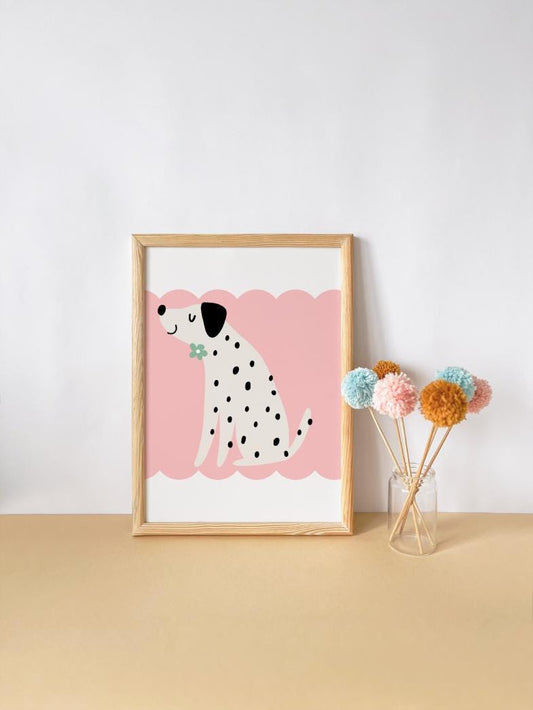 Spotty Dalmatian Dog Print, Girls Nursery Decor