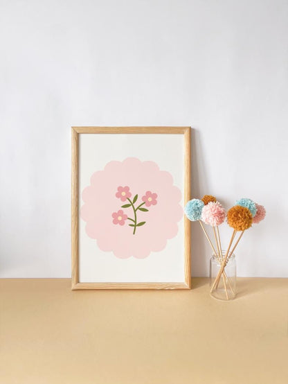 Chabby Chic Flower Print, Little Girls Room Decor