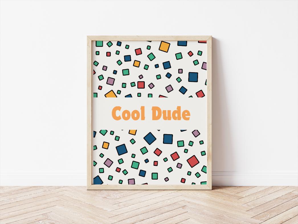 Boys Room Prints Set, Playroom Wall Art, Positive Affirmations