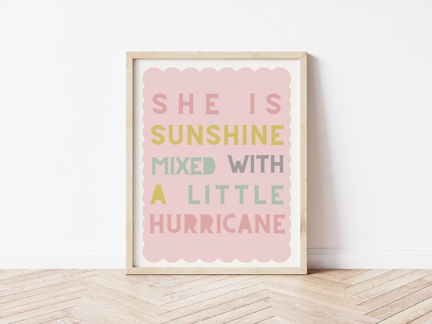 Girls Room Inspirational Quote Print, Sunshine Hurricane Wall Art
