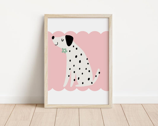Spotty Dalmatian Dog Print, Girls Nursery Decor