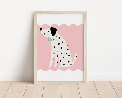 Spotty Dalmatian Dog Print, Girls Nursery Decor