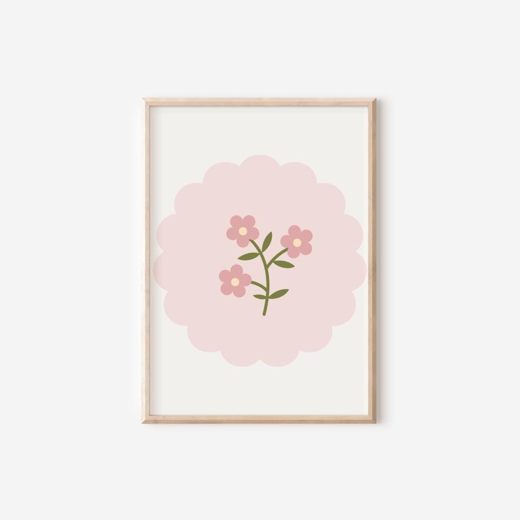 set of personalised prints for girls bedroom, affirmation quotes decor, you can be anything, floral art