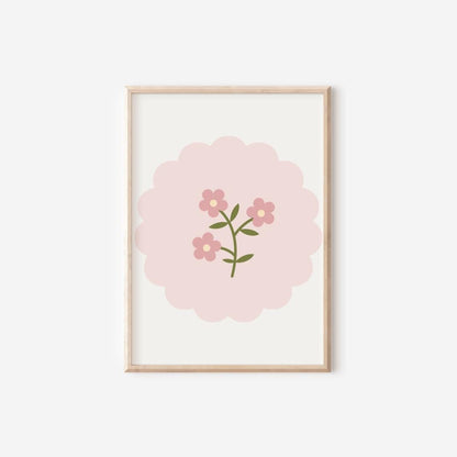 girls room print set for nursery or bedroom, floral personalised name gallery wall set, pastel colours and positive quotes, prints only