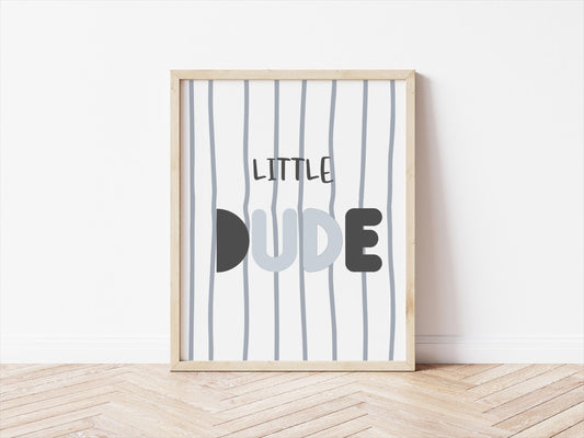 boys little dude bedroom or nursery print, childrens wall art,, boho themed wall decor