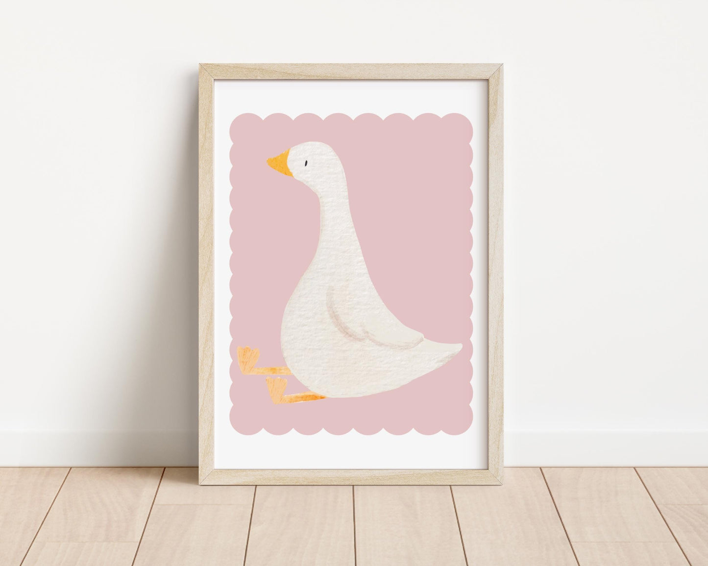 goose print for girls bedroom or playroom,  childrens room print, childrens wall print for nursery, girls room or teen room,