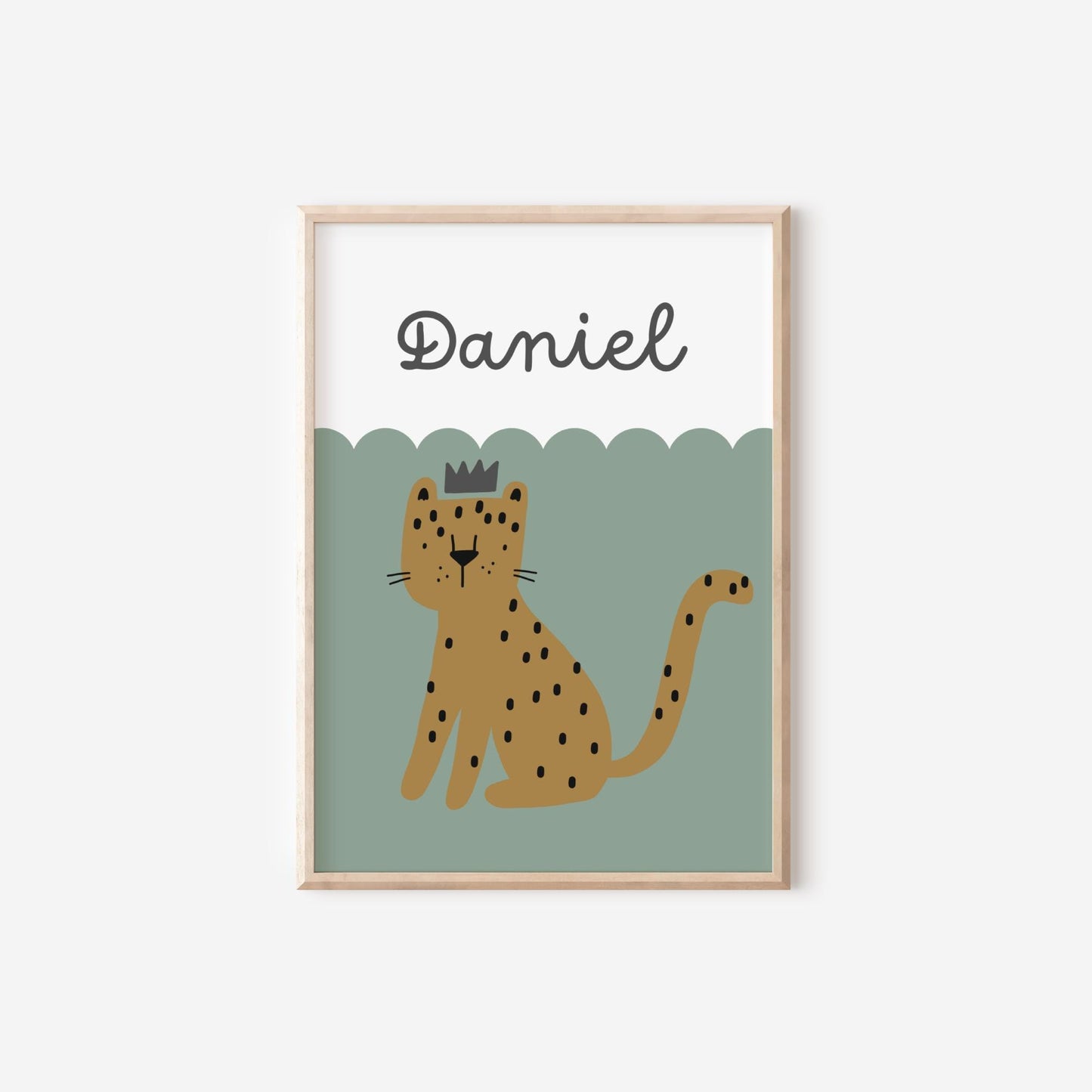 Scandi themed safari stay wild child personalised set of prints for nursery or playroom, gallery wall set