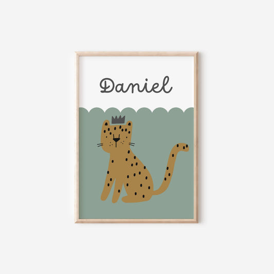 Safari Nursery Wall Art Set, Personalised Scandi Animal Prints for Kids Room, Stay Wild Child Quote, Jungle Baby Decor