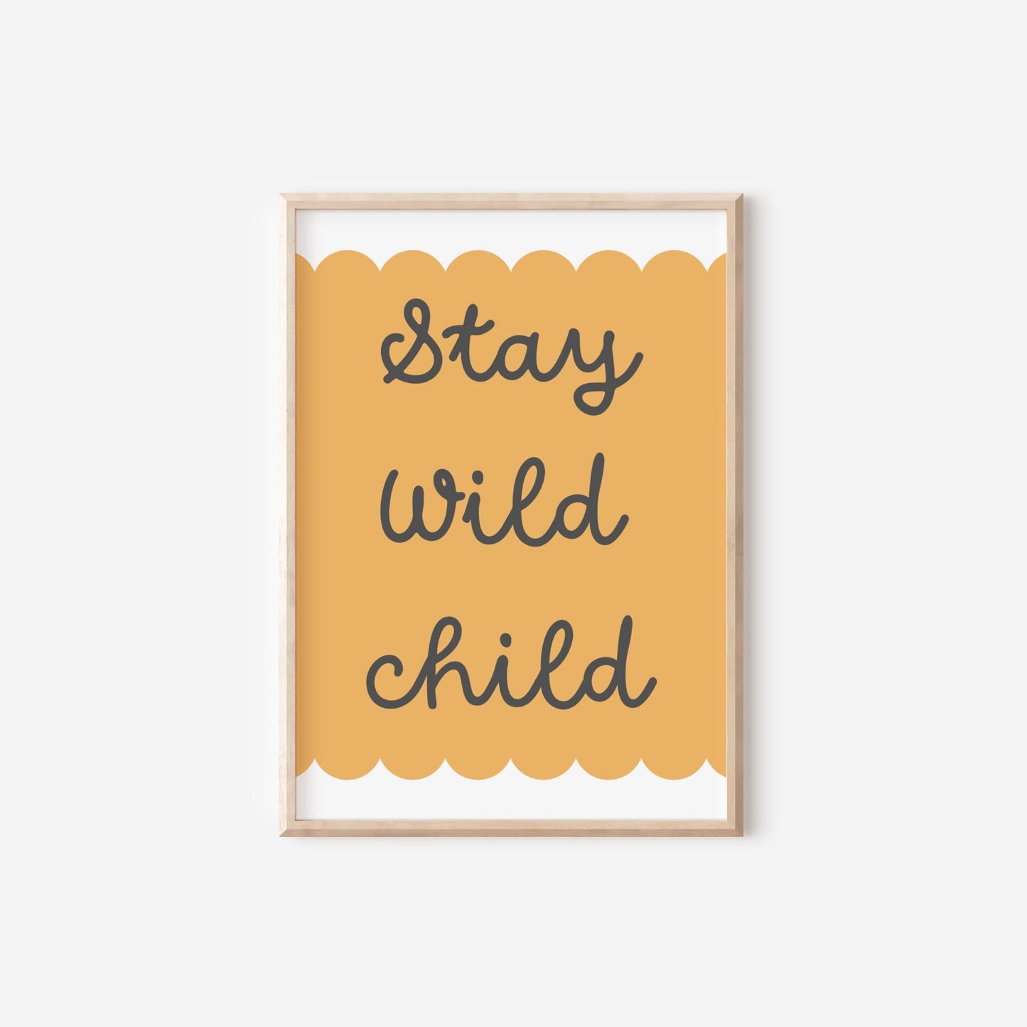 Safari Nursery Wall Art Set, Personalised Scandi Animal Prints for Kids Room, Stay Wild Child Quote, Jungle Baby Decor