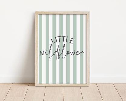 wildflower and goose print for girls bedroom or playroom,  childrens room print, childrens wall print for nursery, girls room or teen room,