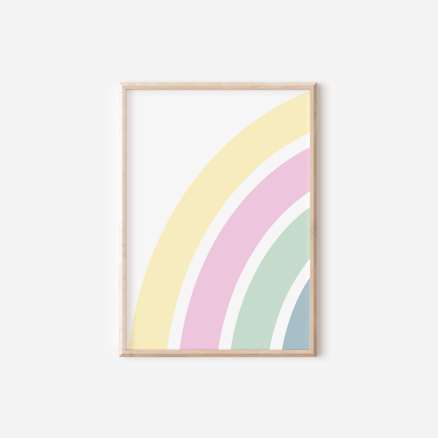 girls personalised affirmation room print set of 3, rainbow and flowers pastel set of wall prints for girls nursery or bedroom
