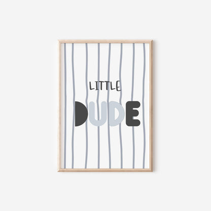 boys little dude bedroom or nursery print, childrens wall art,, boho themed wall decor