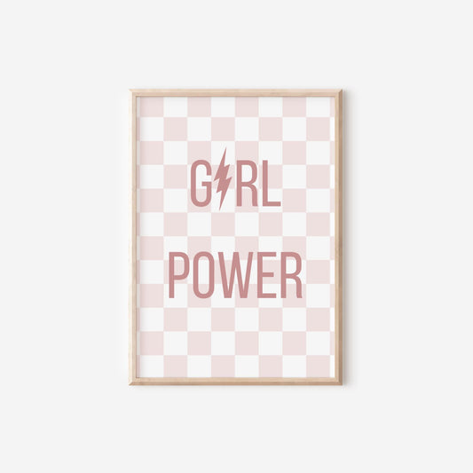 Personalized Girl Power Print Set, Nursery Decor