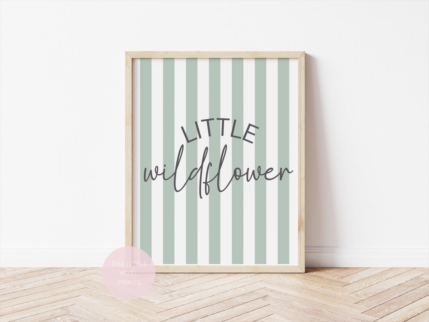 Wildflower Nursery Print: Sage Green Girls Room Decor