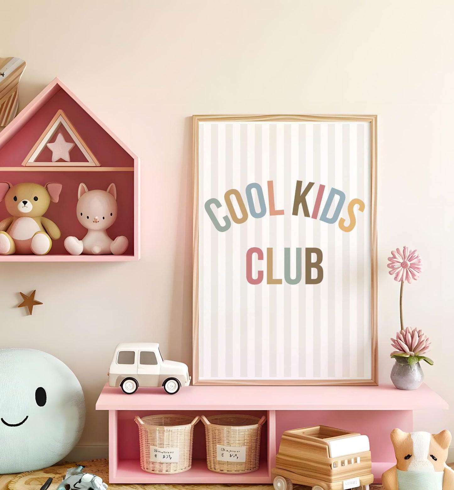 childrens cool kids wall poster for bedroom, nursery or playroom, positive affirmation print for childs bedroom, wall poster kids room