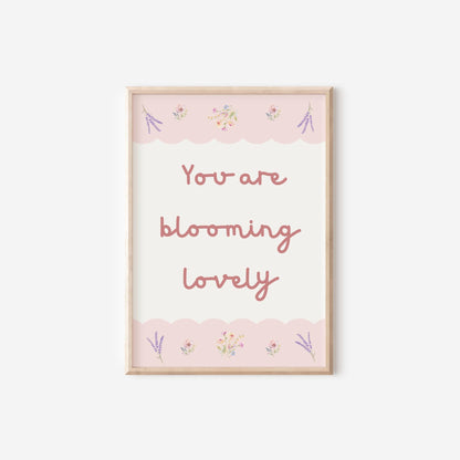 Personalised Floral Nursery Prints: Dusty Pink & Sage Green Girl's Room Decor