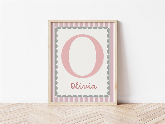 Personalized Pastel Nursery Print Set: Goose Wall Art