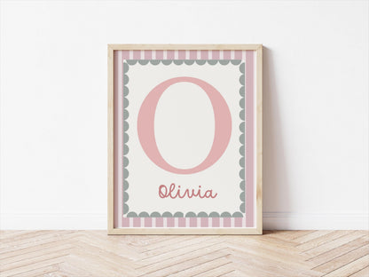 Personalized Pastel Nursery Print Set: Goose Wall Art