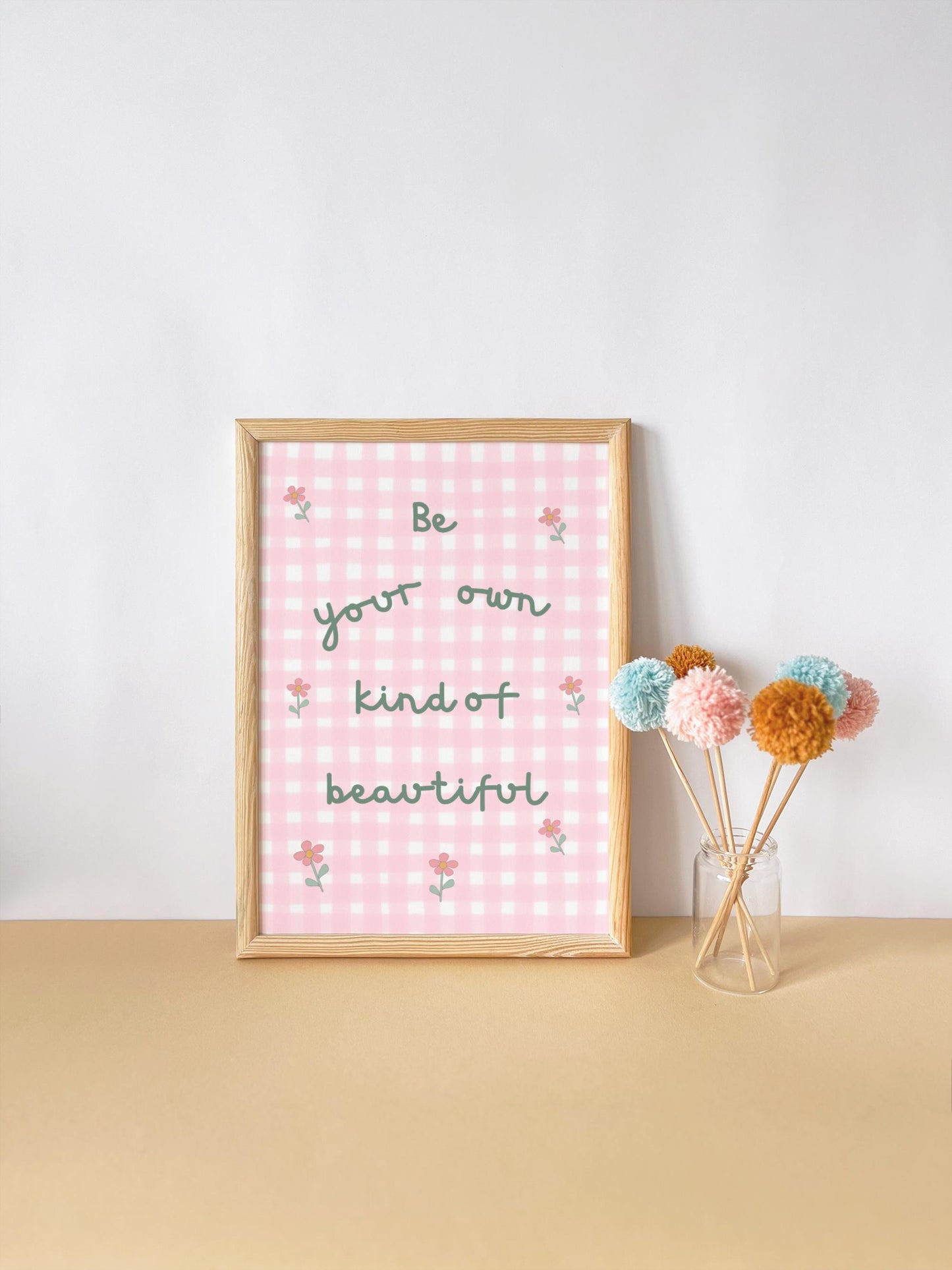 Floral Swan Print Set, Girl's Nursery Wall Decor