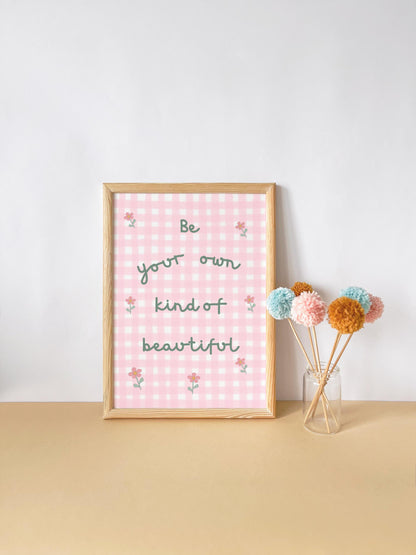 Floral Swan Print Set, Girl's Nursery Wall Decor