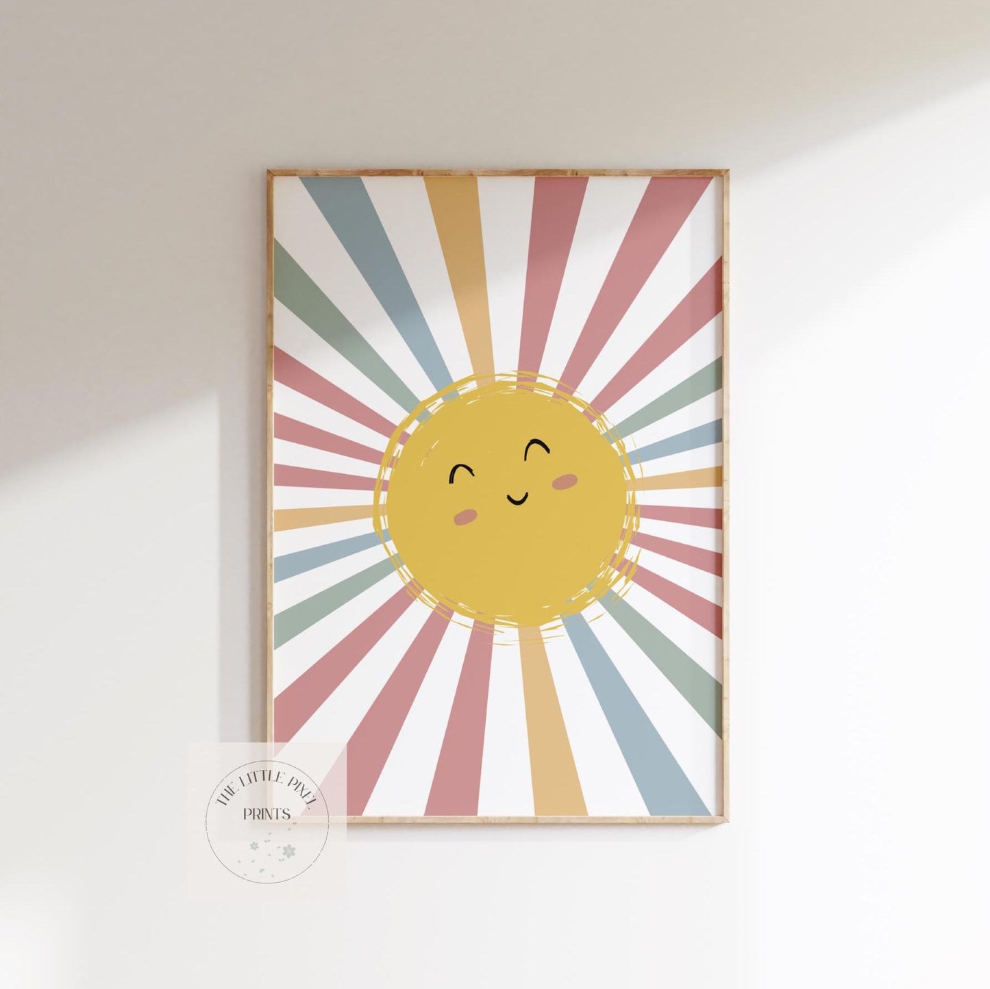sunshine wall poster , wall art print , Nursery Prints, Scandi decor, Neutral, Wall Art, Kids Prints,