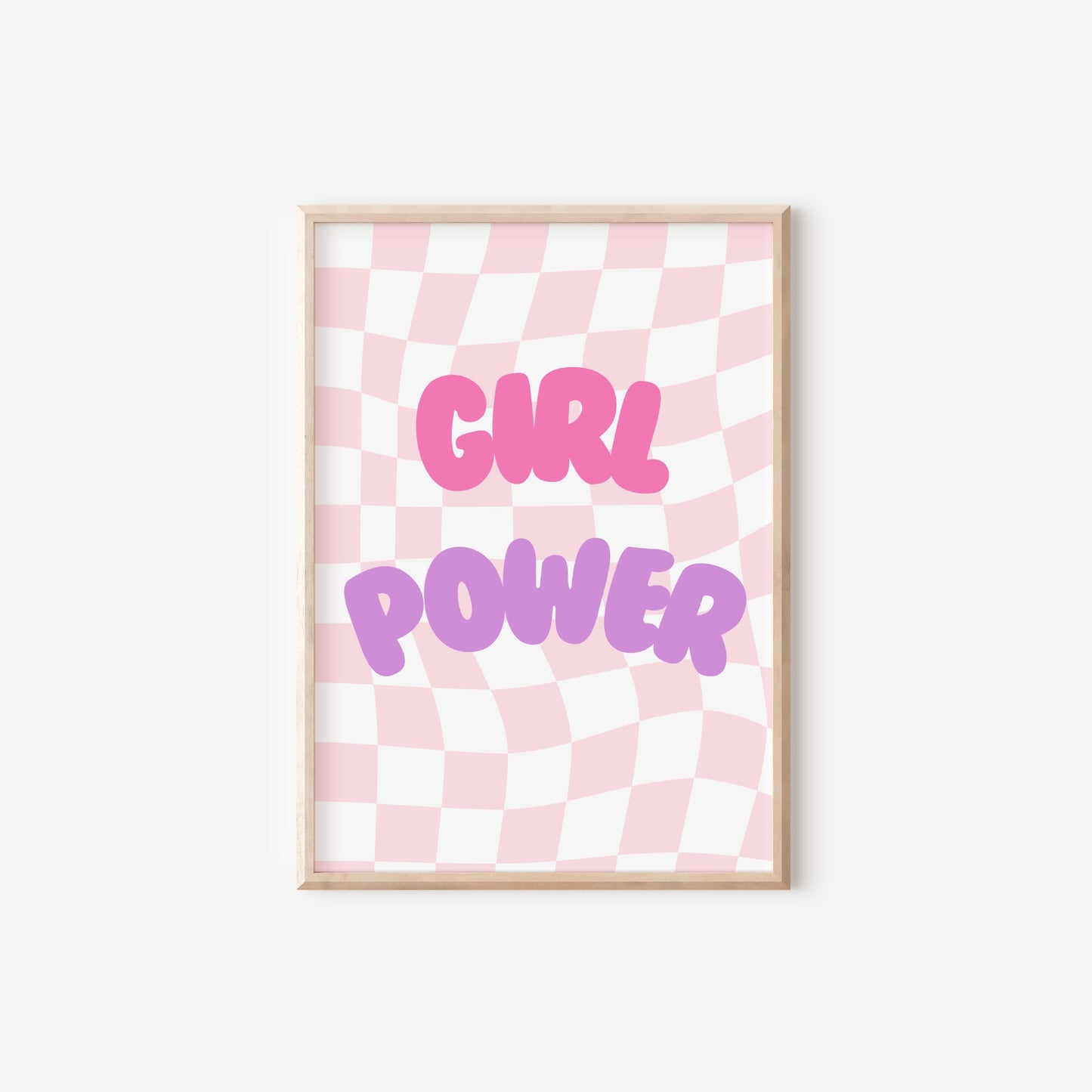 girl power bright bobo bubble tea retro print for girls bedroom, nursery or playroom