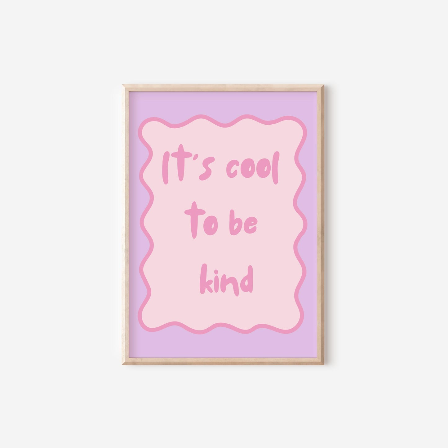 set of pastel retro room prints for girls room, gallery wall set, personalised name art, cool to be kind, long live girlhood