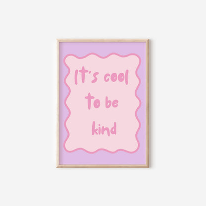 set of pastel retro room prints for girls room, gallery wall set, personalised name art, cool to be kind, long live girlhood