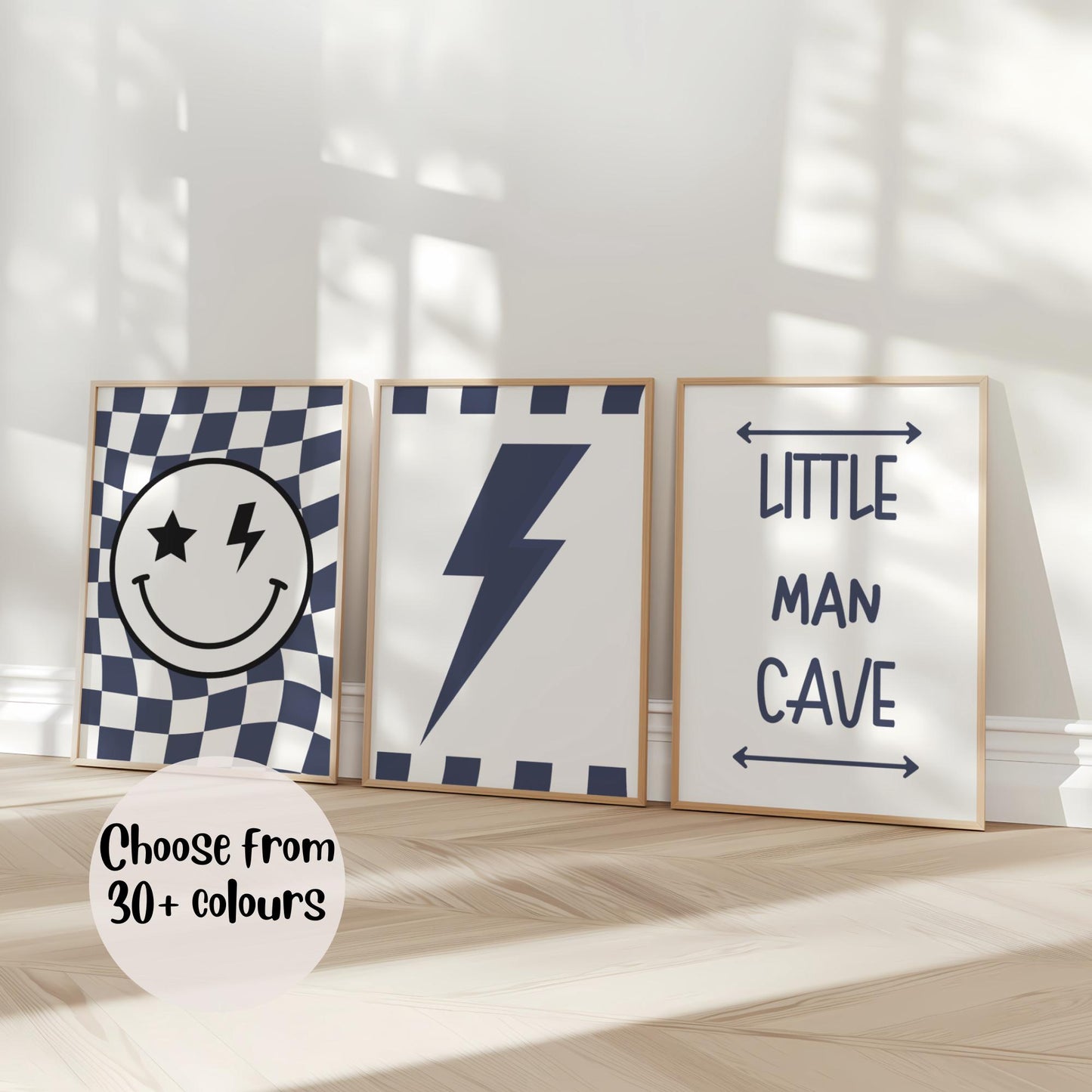 Retro Checkered Print: Little Man Cave, Neutral Nursery Decor