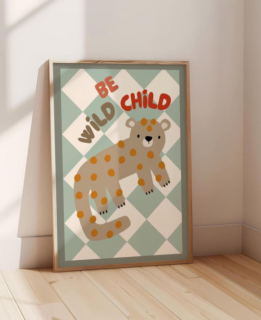 Scandi Leopard Wall Print: Boho Animal Art for Nursery