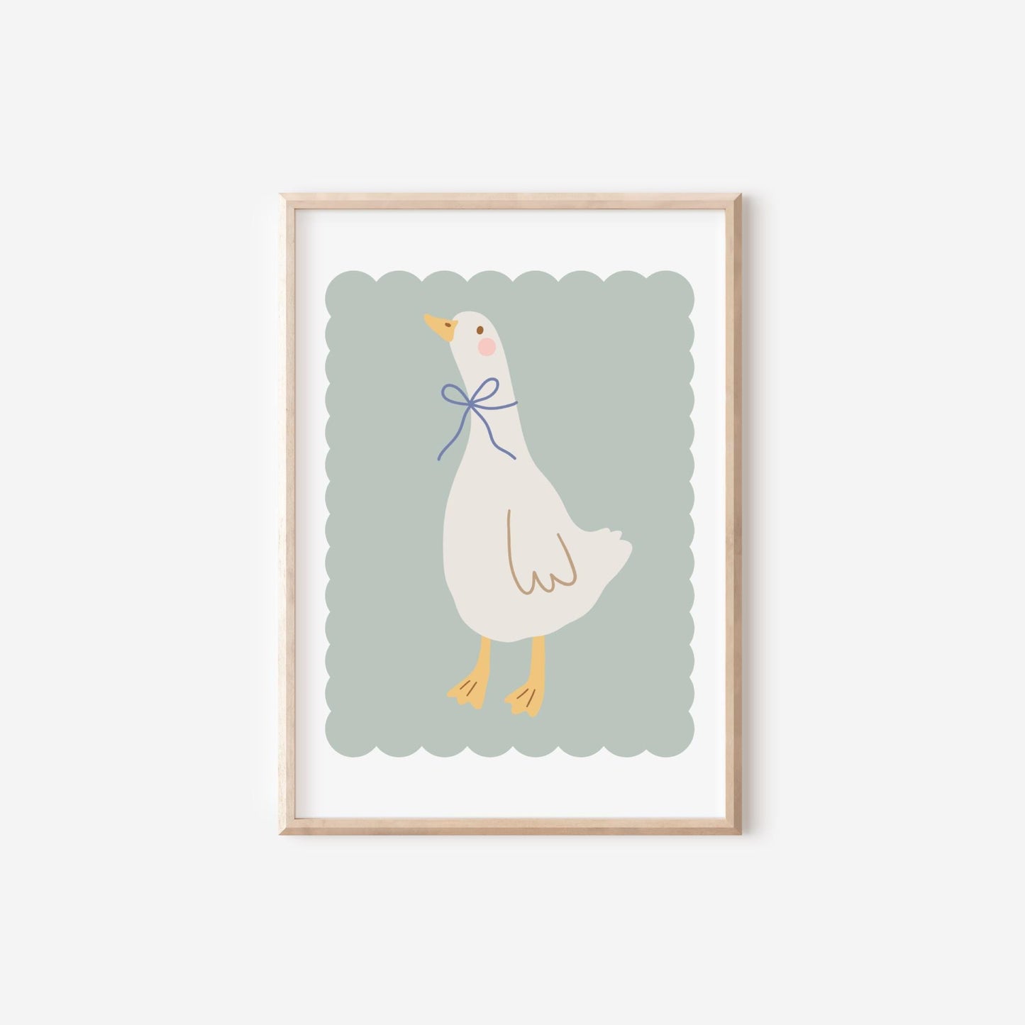 Personalized Girls Room Prints: Wildflowers, Goose, Butterfly, Pastel Wall Art