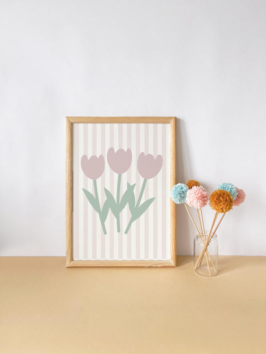 Personalized Floral Goose Print Set: Whimsical Nursery Wall Art