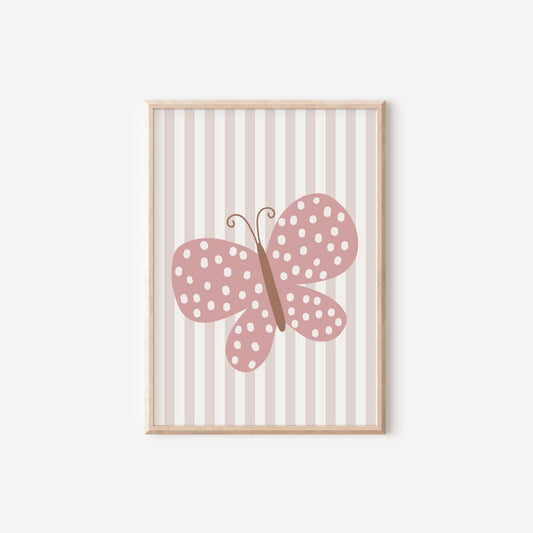 Personalized Girls Room Prints: Wildflowers, Goose, Butterfly, Pastel Wall Art