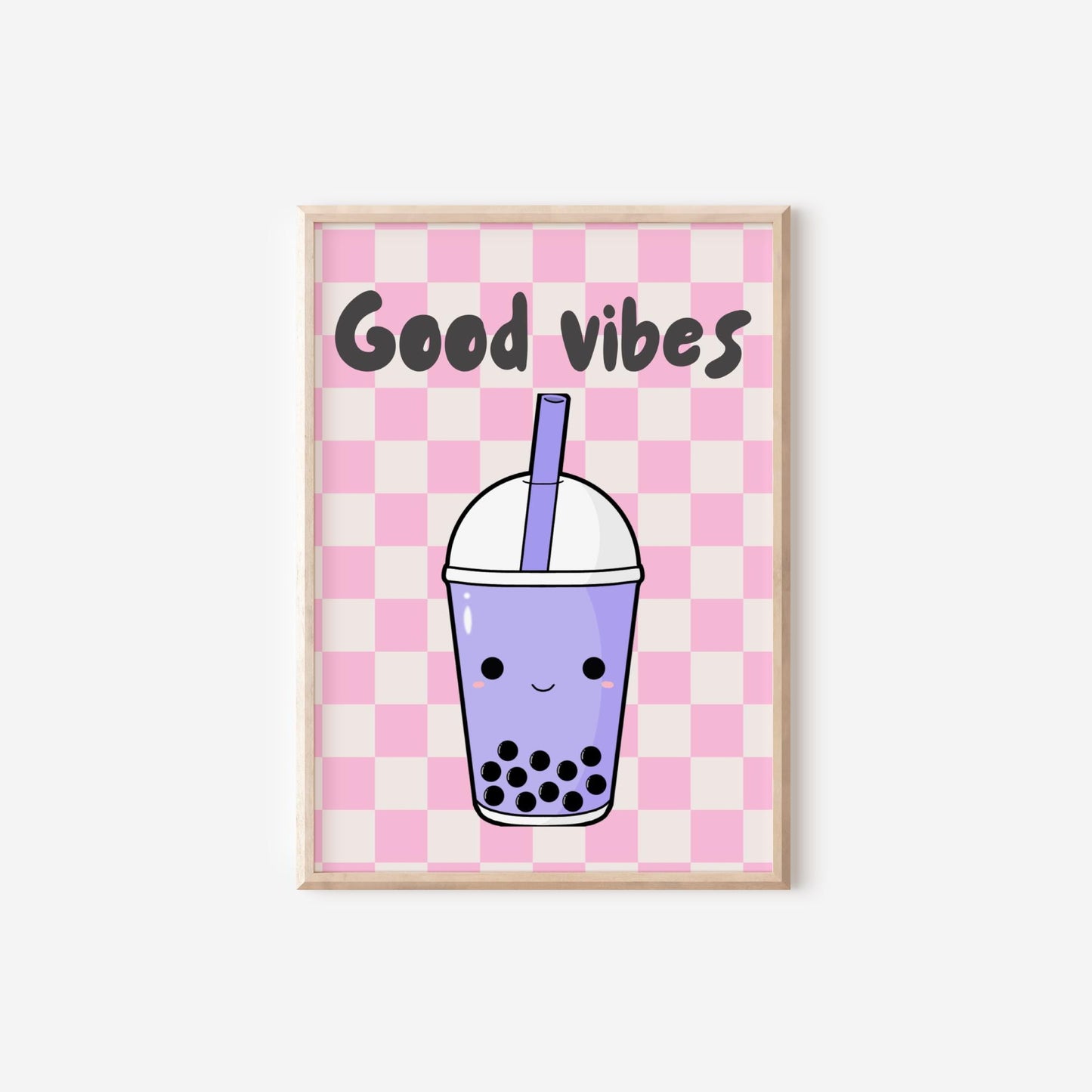 Personalized Retro Girls Room Prints: Bubble Tea & Girls Rule Quotes