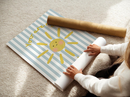 You Are My Sunshine Print: Scandi Nursery Wall Art