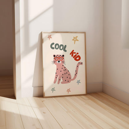 Cool Kid Leopard Print, Kids Nursery Wall Art