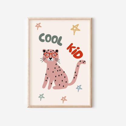 Cool Kid Leopard Print, Kids Nursery Wall Art