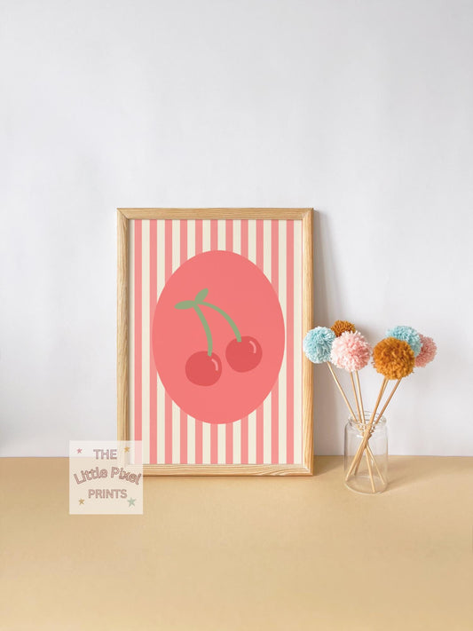 Personalized Cherry Print Set: "You Can Be Anything" - Nursery Decor