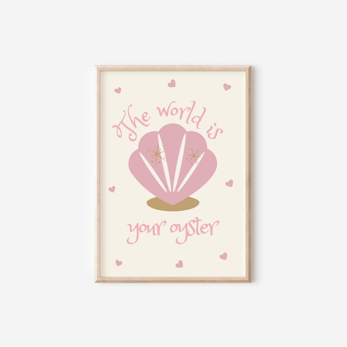 The world is your oyster wall prints for childrens bedroom, nursery or playroom
